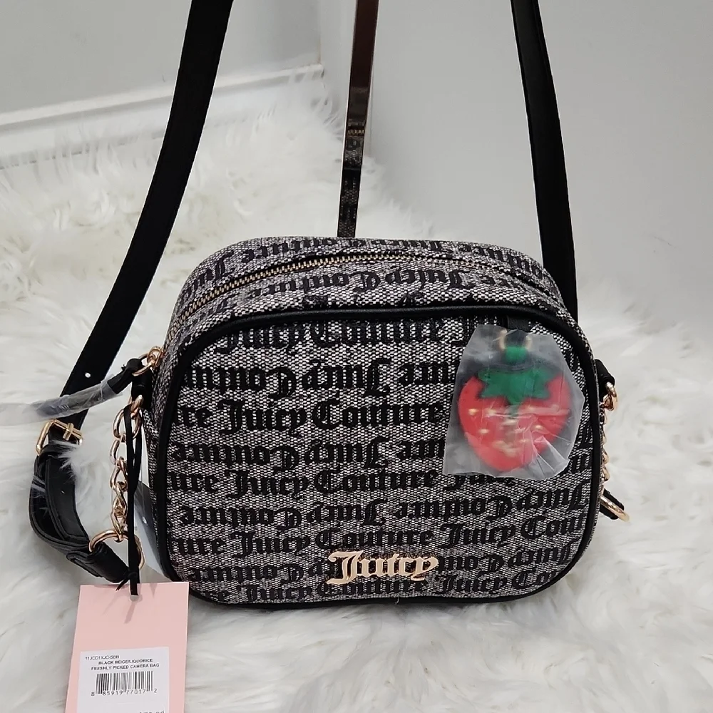 🖤▪️Juicy Couture ▪️Freshly Picked  Black Camera Crossbody Bag + Wallet Set